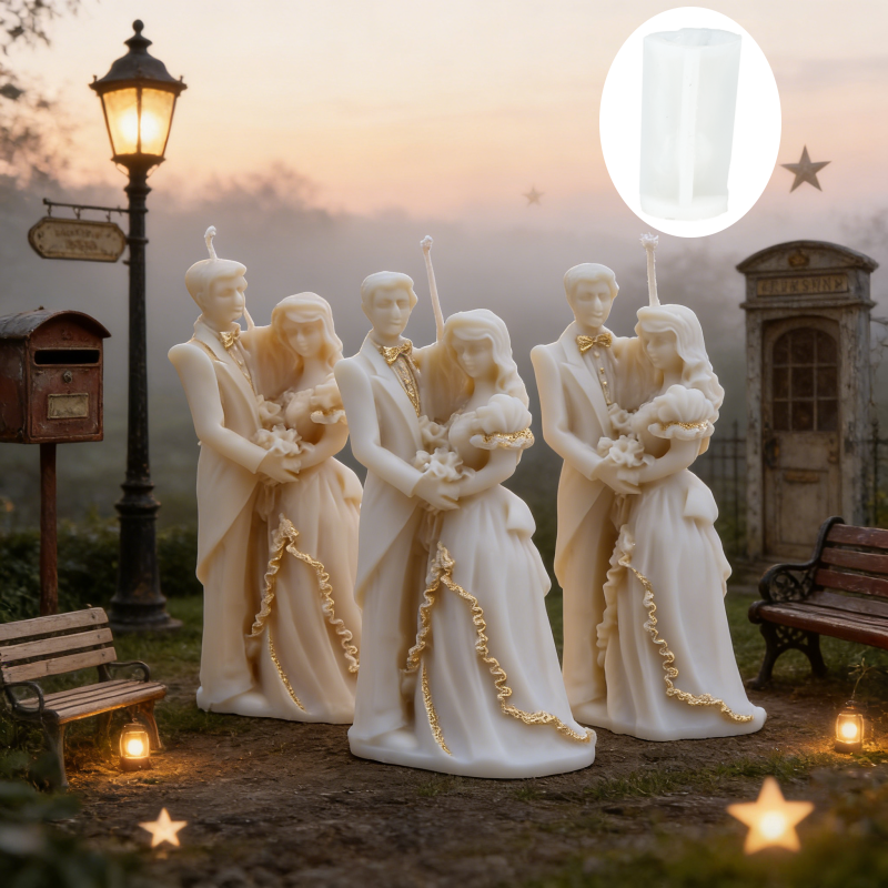 Vintage Collectible Toys - Bride and Groom Silicone Mold Vintage