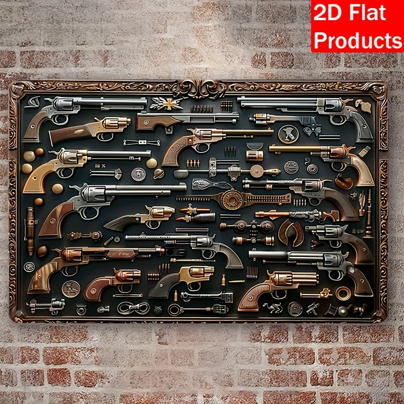 [Metal Decorative Plaque] Vint - Vintage Collectible Guns reseña y precio