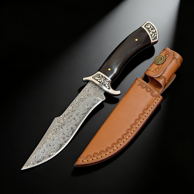 Vintage Engraved Damascus Stra - Vintage Collectible Knives reseña y precio