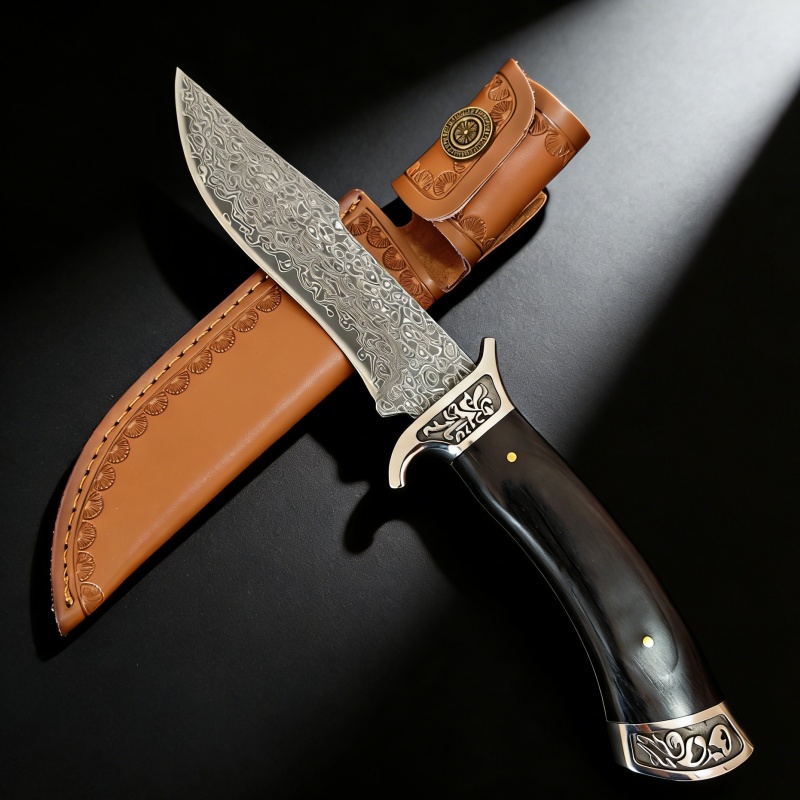 Vintage Engraved Damascus Stra - Vintage Collectible Knives reseña y precio