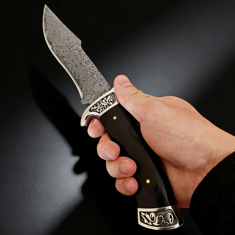 Vintage Engraved Damascus Stra - Vintage Collectible Knives reseña y precio