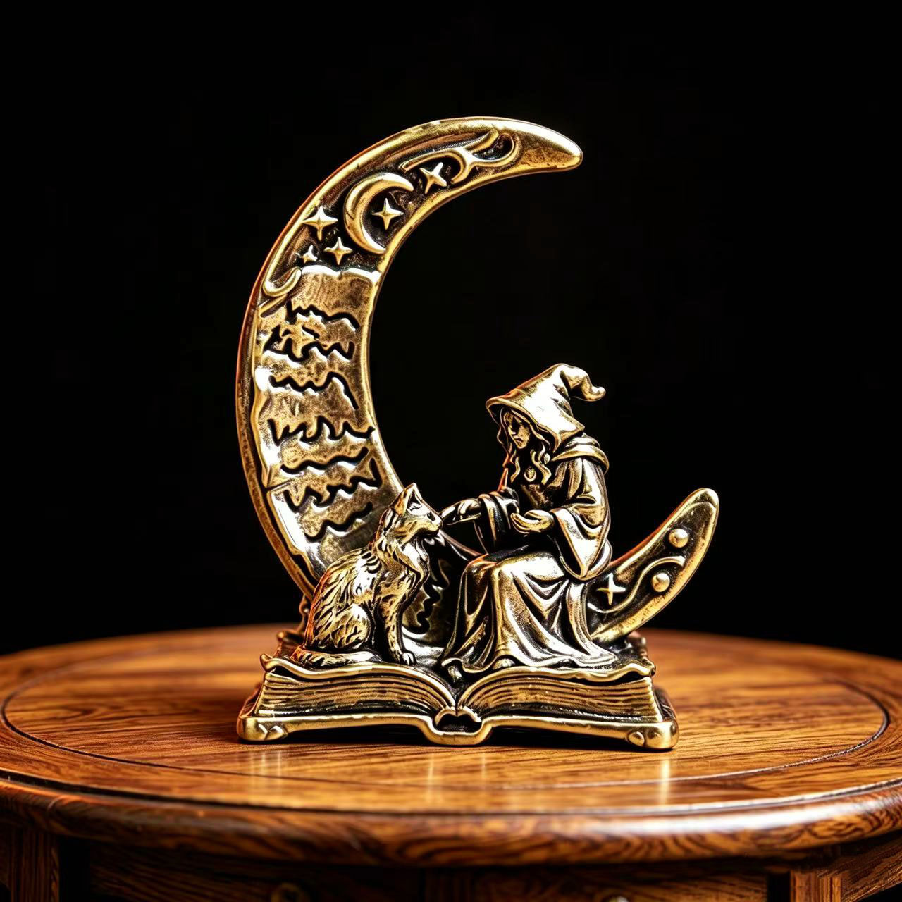 Brass Moon Witch Decoration St - Vintage Collectible Figurines reseña y precio
