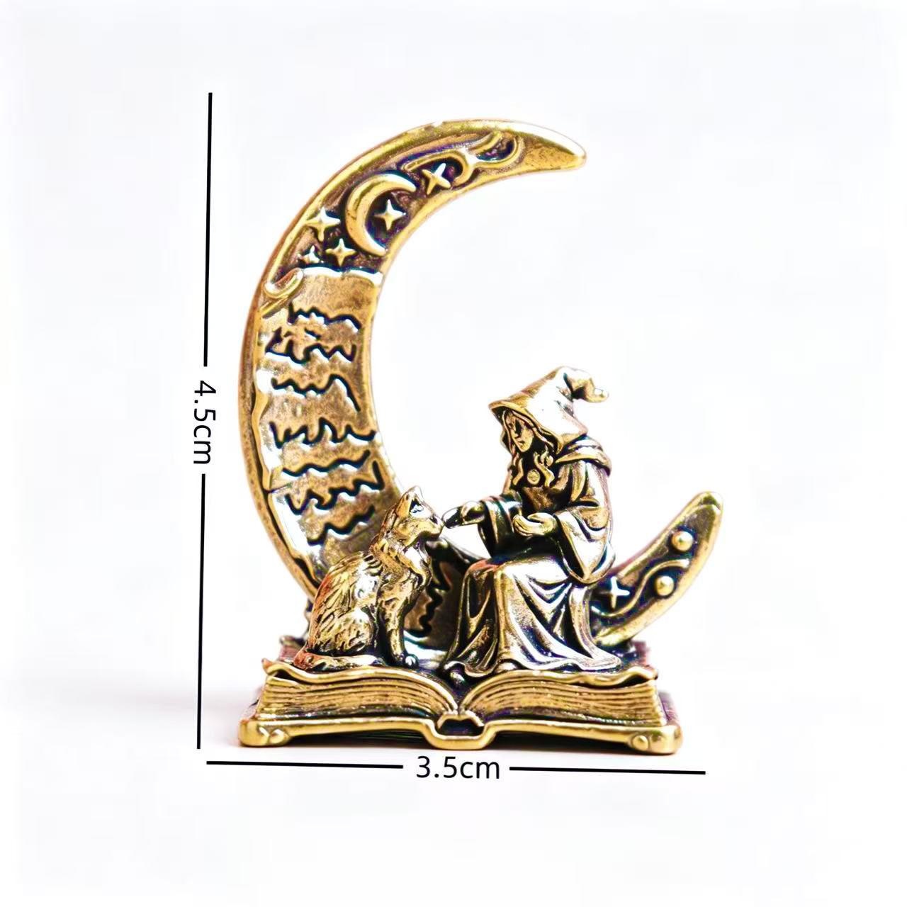 Brass Moon Witch Decoration St - Vintage Collectible Figurines reseña y precio