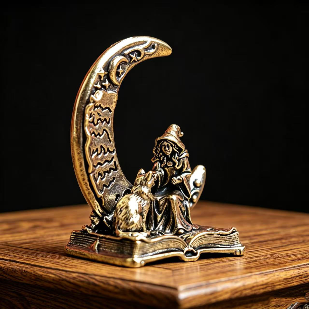 Brass Moon Witch Decoration St - Vintage Collectible Figurines reseña y precio