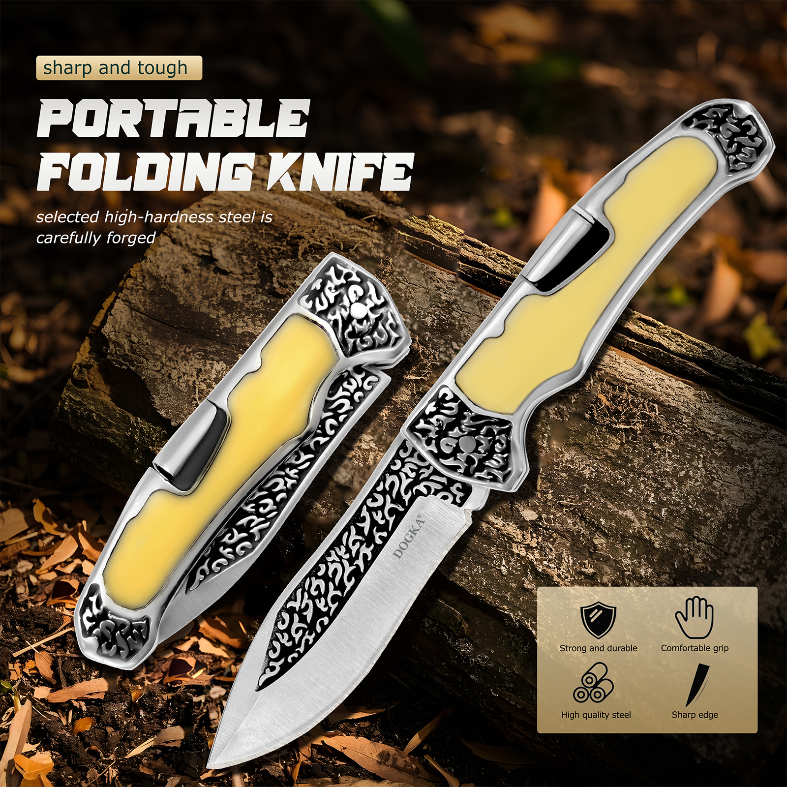 Vintage Engraved Folding Pocke - Vintage Collectible Knives reseña y precio