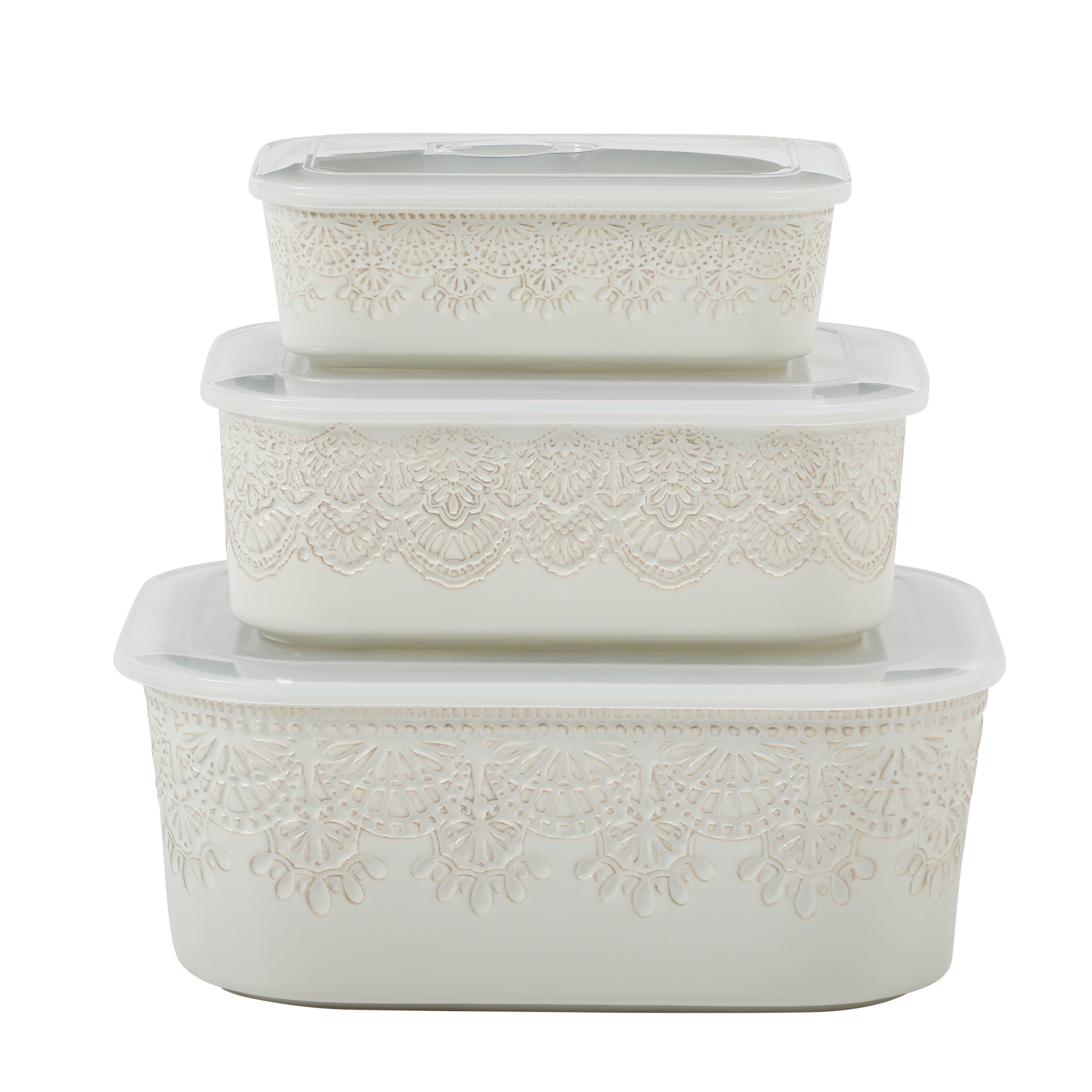 Vintage lace ceramic casserole - Vintage Collectible Dishes reseña y precio