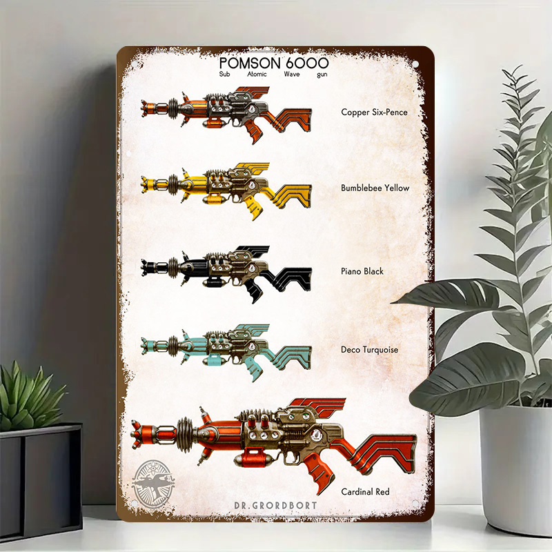 Pomson 6000 Retro Metal Sign - - Vintage Collectible Guns reseña y precio