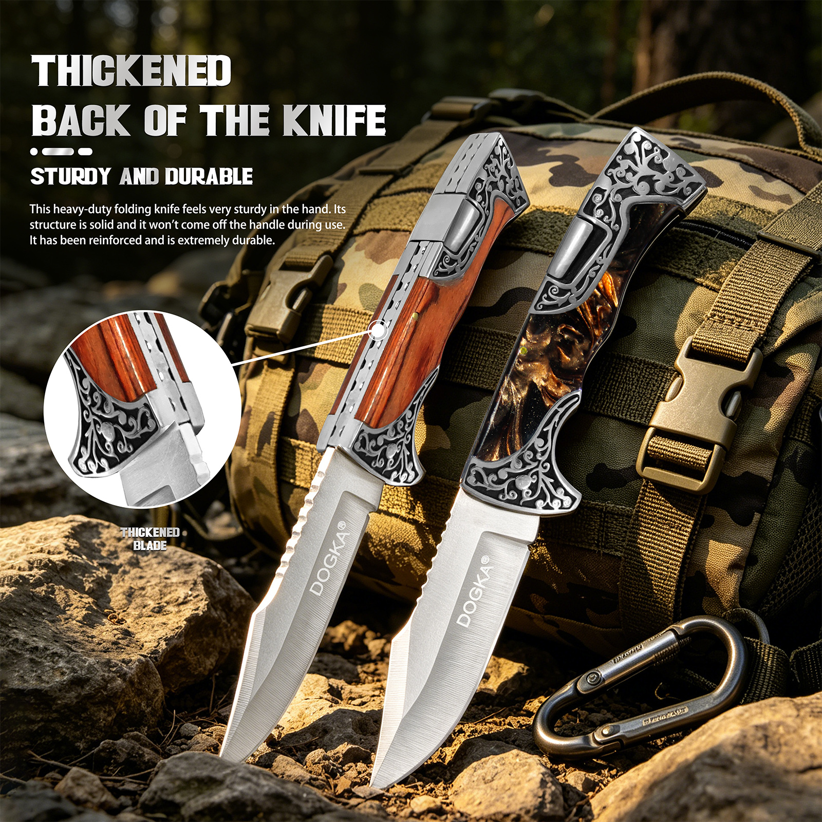 Two Styles Vintage Carved Meta - Vintage Collectible Knives reseña y precio