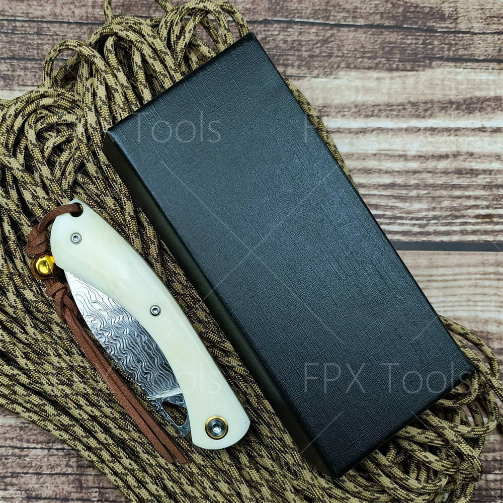 Damascus Pattern Steel Folding - Vintage Collectible Knives reseña y precio