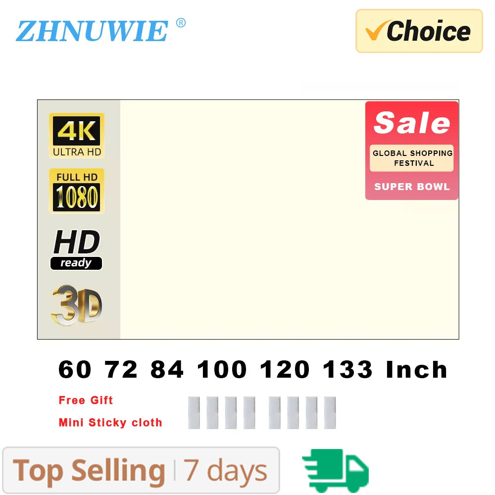 ZHNUWIE Projector Screen White - Slide Film 120 reseña y precio