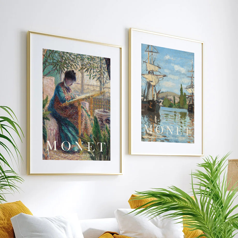 Vintage Claude Monet Famous Ar - Vintage Collectible Posters reseña y precio